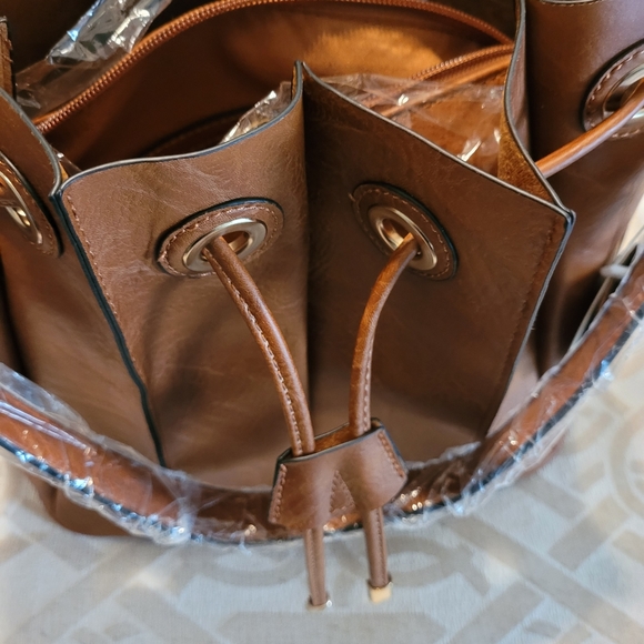 Handbag Republic Classic- cognac color, vegan leather - Picture 5 of 14